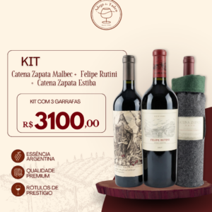 Kit Catena Zapata Malbec + felipe Rutini + Catena Zapata Estiba